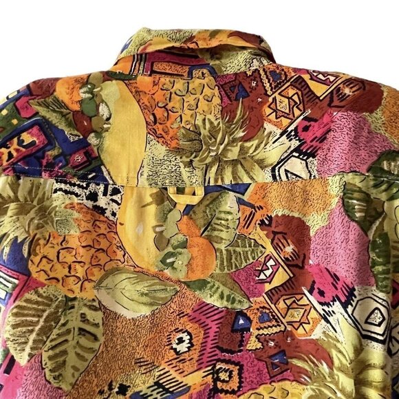 VTG 80s Cotton Castle Two Piece Gaucho Pants Short Sleeve Button Top Women’s L - Picture 8 of 16